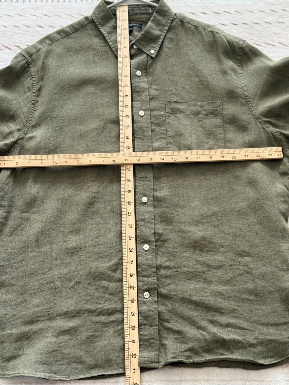 Banana Republic Olive Green Shirt 100% linen